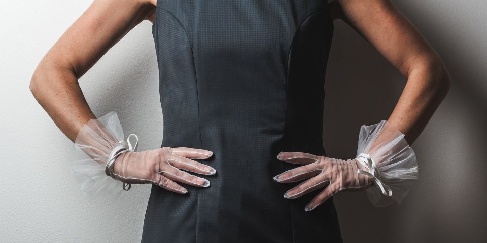 Módní textilní rukavice